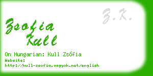 zsofia kull business card